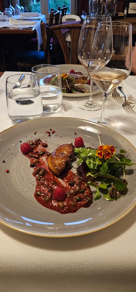 Foie gras poêlé aux framboises